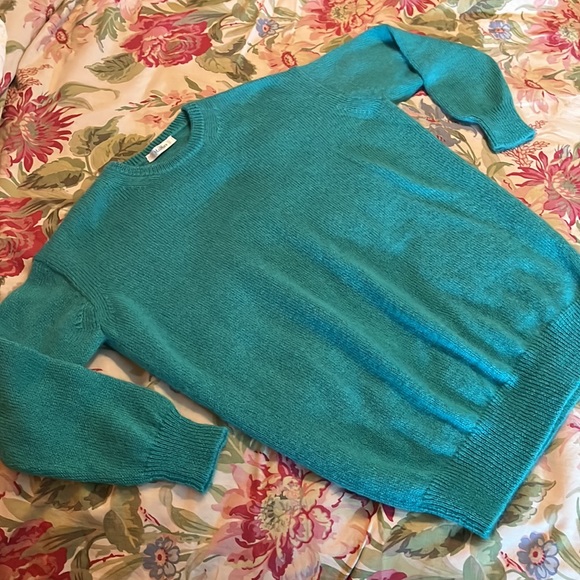 MAX MARA Size Small Oversized Crewneck Turquoise Luxe Mohair Lana Wool $578 NEW - Picture 13 of 16